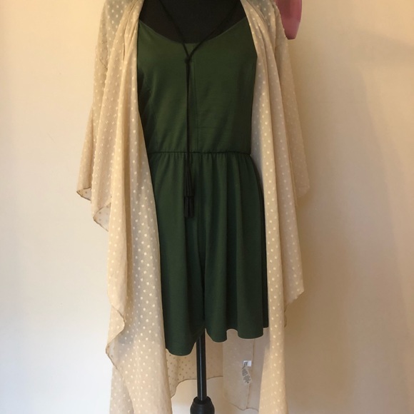 NEW•XL-1X•Curvy Styles•Olive Green CrossBack Romper•NWT• - Picture 4 of 8